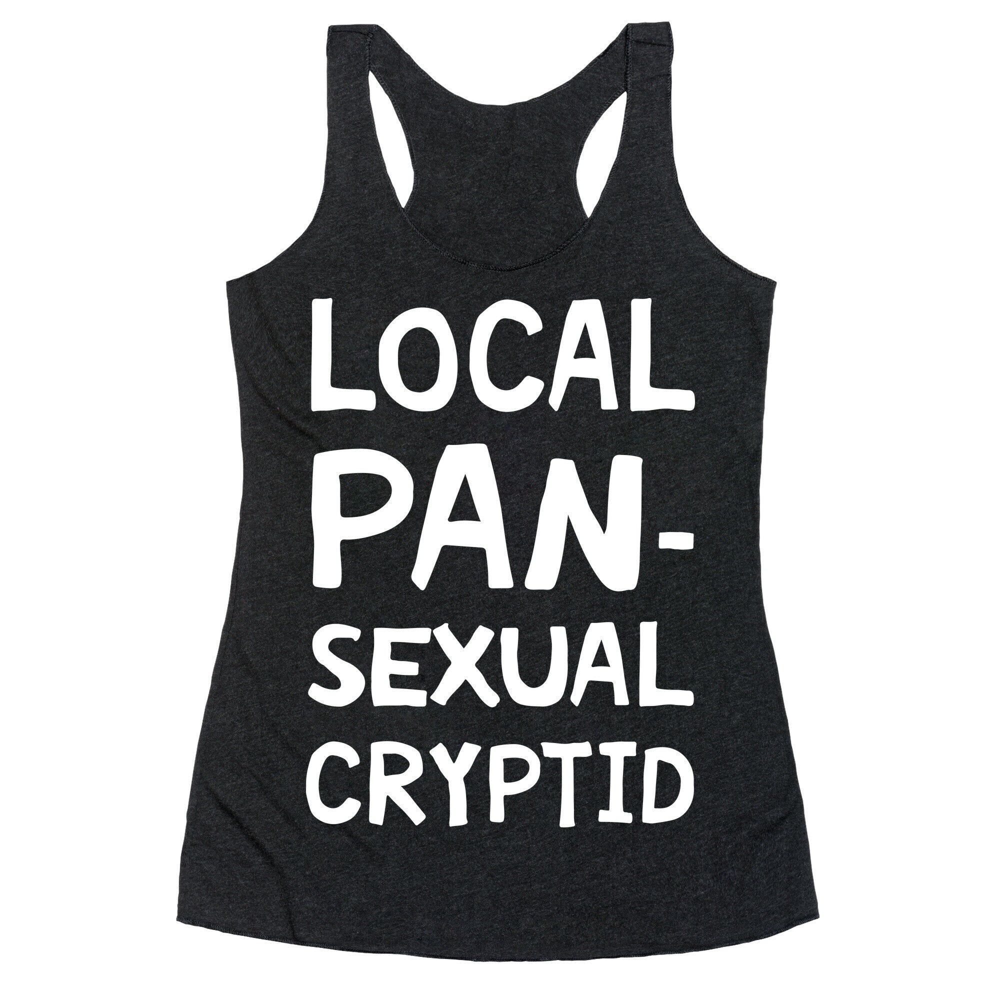 Local Pansexual Cryptid Racerback Tank